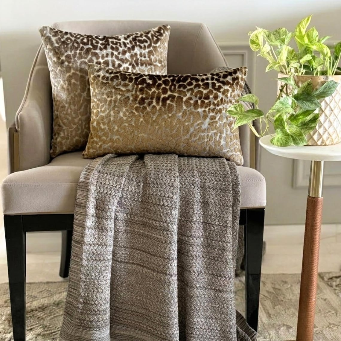 Leopard Drift Lumbar Lumbar Pillow Cover