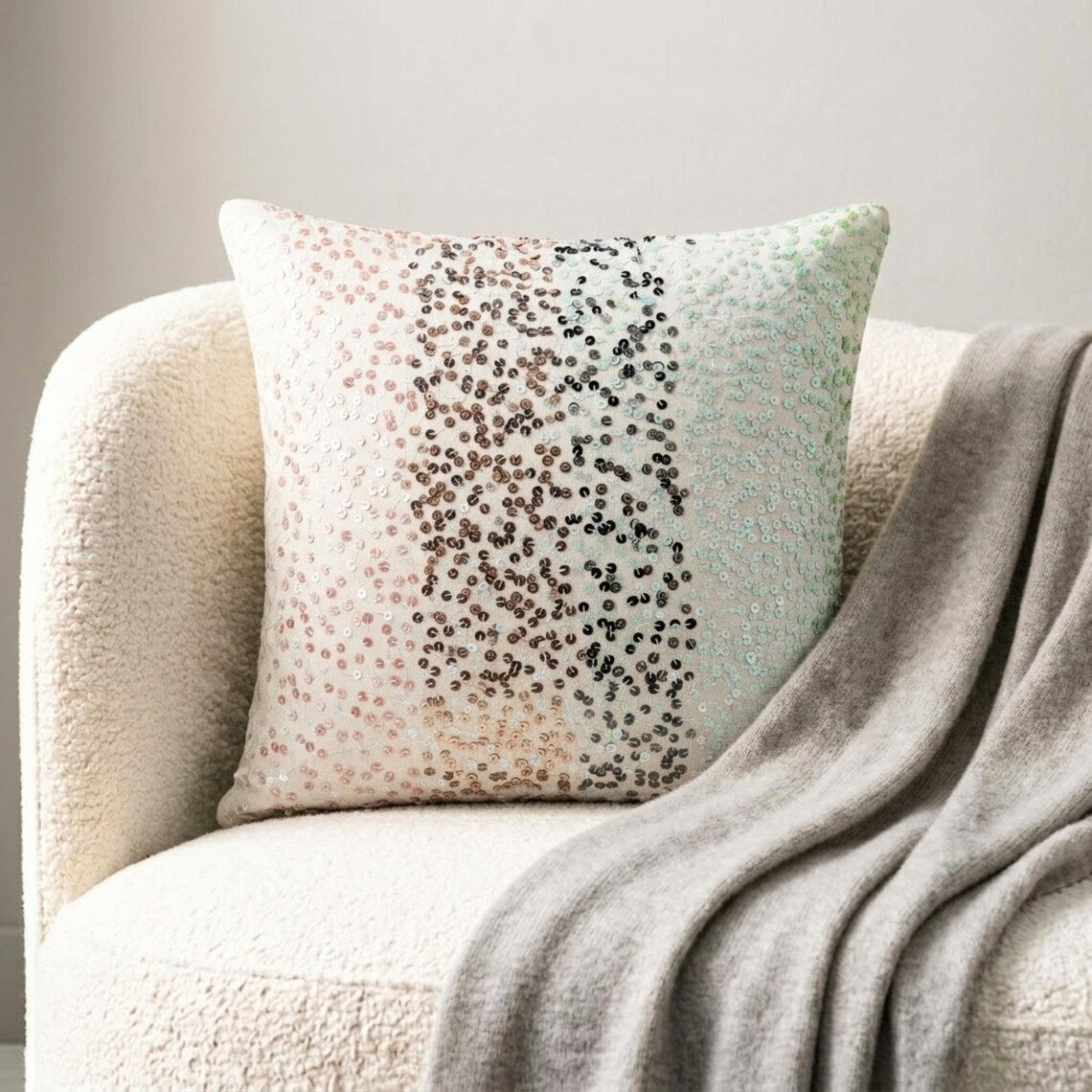 Pastel Ombre Throw Pillow Cover