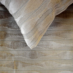Grey Grey Decorative Bed Runner and Pillow Cover - Tidal Mirage
