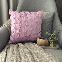 Lavender Texture - Lavender Taffeta Decorative Euro Sham