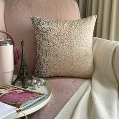 Princess Sparkle - Powder Pink Art Silk Throw Pillow Cover