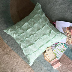 Tender Mint - Pastel Green Cotton Linen Throw Pillow Cover