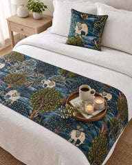 Midnight Menagerie Decorative Bed Runner and Pillow Cover