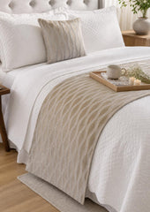 Tidal Mirage Decorative Bed Runner and Pillow Cover