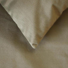 Velvet Mousse Taupe Decorative Bed Runner and Pillow Cover - Mousse Velvet