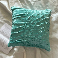Turquoise Knots - Turquoise Blue Velvet Throw Pillow Cover