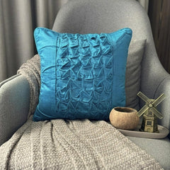 Knotty Blue Love - Turquoise Blue Velvet Decorative Euro Sham