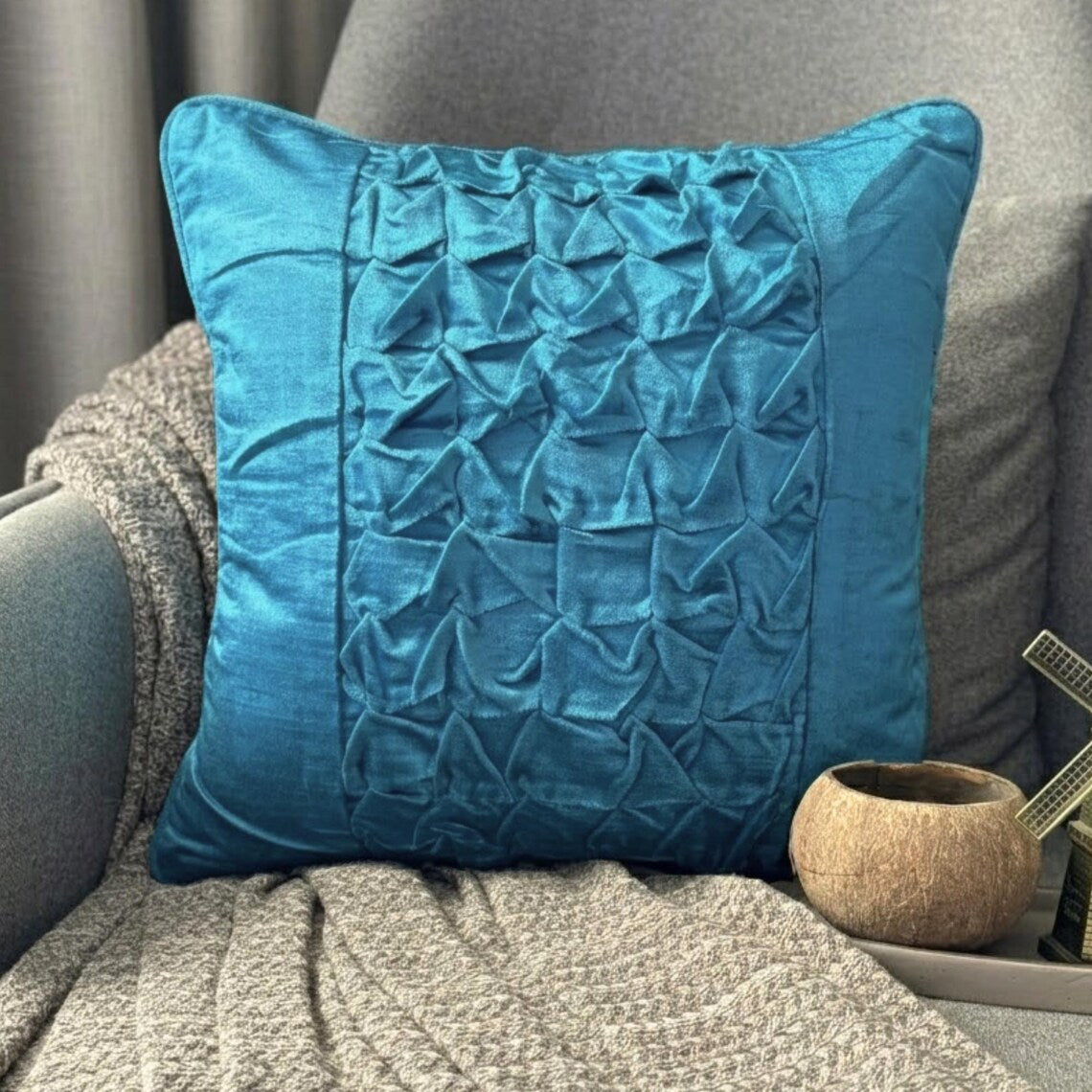 Knotty Blue Love Euro Sham