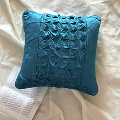 Knotty Blue Love - Turquoise Blue Velvet Decorative Euro Sham