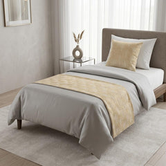 Linen Beige Decorative Bed Runner and Pillow Cover - Deco Reverie