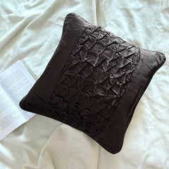 Knotty Black - Black Velvet Decorative Euro Sham