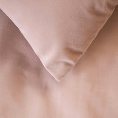 Velvet Soft Pink Decorative Bed Runner and Pillow Cover - Soft Pink Velvet