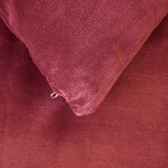 Velvet Cranberry Decorative Bed Runner and Pillow Cover - Cranberry Velvet