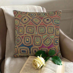 Colorful Dream - Multicolor Art Silk Throw Pillow Cover