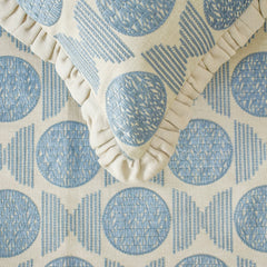 Ellara Blue - Linen Blue Decorative Bed Runner and Pillow Cover