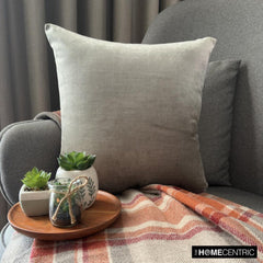 Velvet Silver Jules - Silver Velvet Throw Pillow Cover