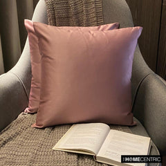 Muave Slub Satin - Muave Satin Throw Pillow Cover