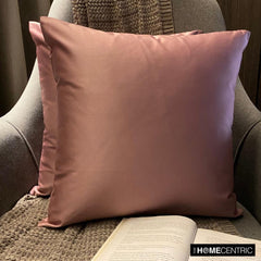 Muave Slub Satin - Muave Satin Throw Pillow Cover