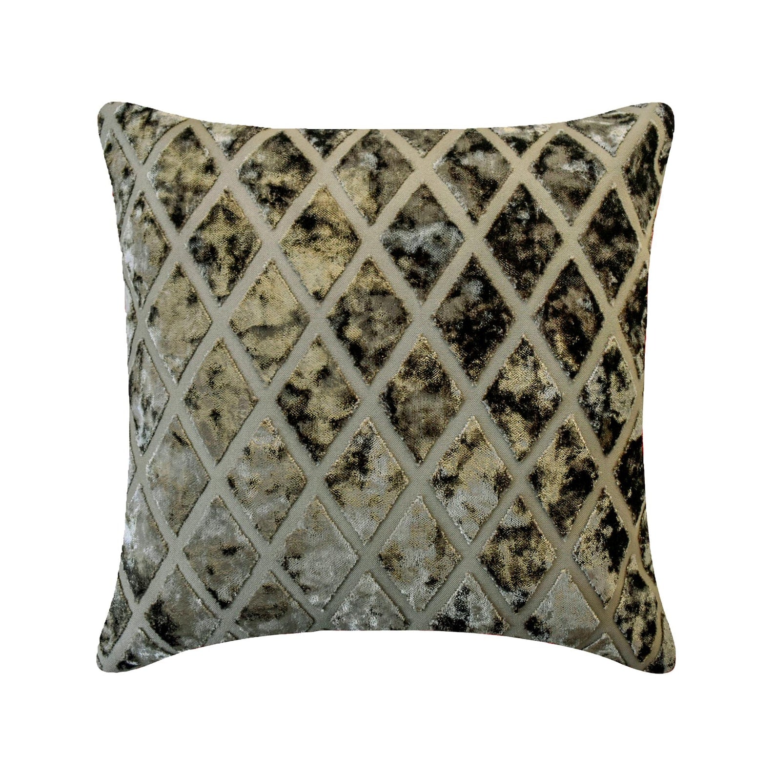 Rhombus Gray Throw Pillow Cover
