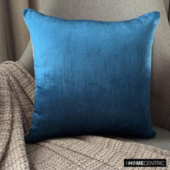Velvet Turquoise Jules - Turquoise Velvet Throw Pillow Cover