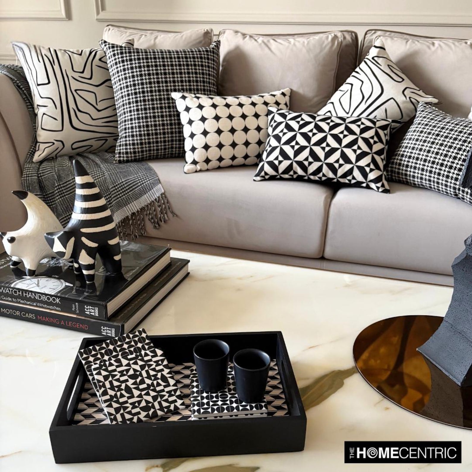 Rhombus Gray - Gray Velvet Throw Pillow Cover