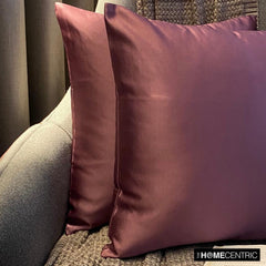 Light Purple Slub Satin - Light Purple Satin Throw Pillow Cover