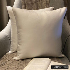 Off White Slub Satin - Off White Satin Throw Pillow Cover