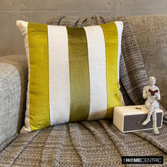 Velvet Band Chartreuse - Chartreuse Green Velvet Throw Pillow Cover