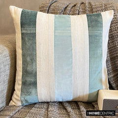 Velvet Band Ice - Blue Velvet Throw Pillow Cover