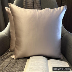 Light Pink Slub Satin - Light Pink Satin Throw Pillow Cover