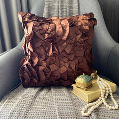 Vintage Browns - Brown Satin Decorative Euro Sham