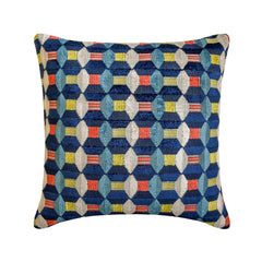 Blue Shapes Throw Pillow Cover