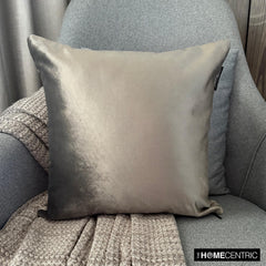 Velvet Taupe Jules - Taupe Velvet Throw Pillow Cover