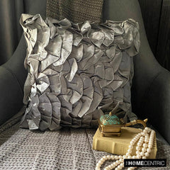 Vintage Silver - Silver Satin Decorative Euro Sham