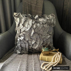 Vintage Silver - Silver Satin Decorative Euro Sham