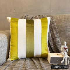 Velvet Band Chartreuse - Chartreuse Green Velvet Throw Pillow Cover