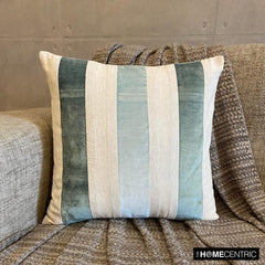 Velvet Band Ice - Blue Velvet Throw Pillow Cover