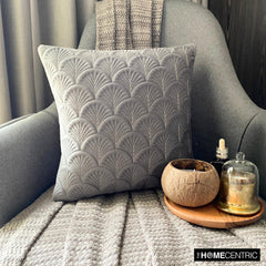 Enchanted Gray - Gray Velvet Throw Pillow Cover