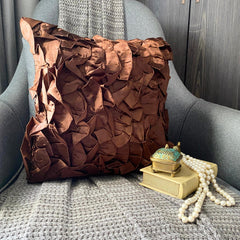 Vintage Browns - Brown Satin Decorative Euro Sham