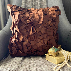 Vintage Browns - Brown Satin Decorative Euro Sham