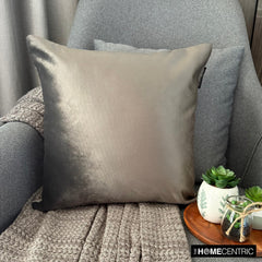 Velvet Taupe Jules - Taupe Velvet Throw Pillow Cover