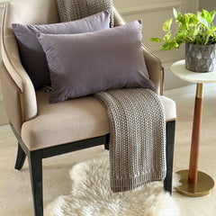 Purple Ash Velvet Lumbar Pillow Cover Pack of 2 - Purple Ash Velvet Dream