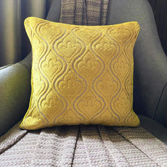 Velvet Majestic Chartreuse - Chartreuse Velvet Throw Pillow Cover