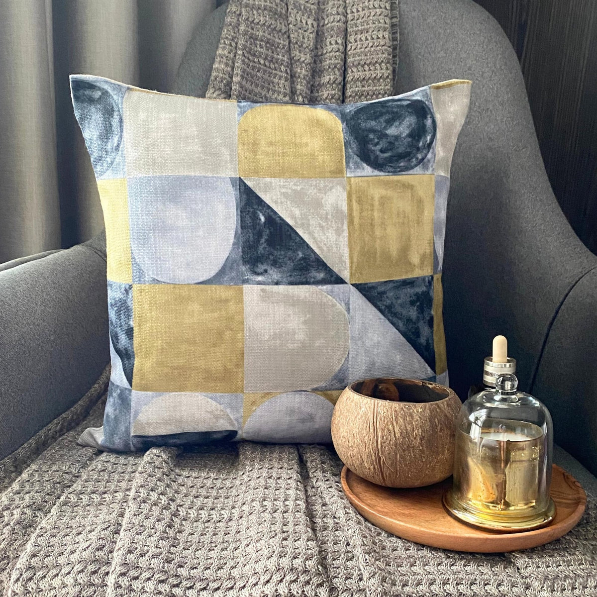 Playful Palette Chartreuse - Chartreuse Green Cotton Canvas Throw Pillow Cover