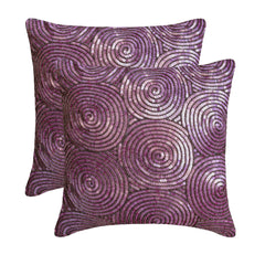 Purple Touch - Plum Art Silk Throw Pillow Cover