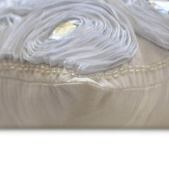 White Heaven - White Art Silk Throw Pillow Cover