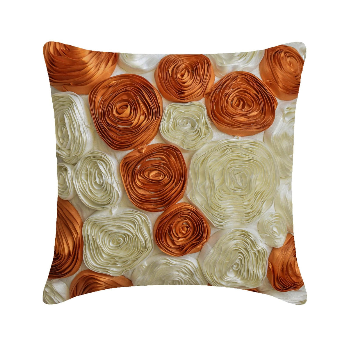 Vintage Lovers - Rust Art Silk Throw Pillow Cover