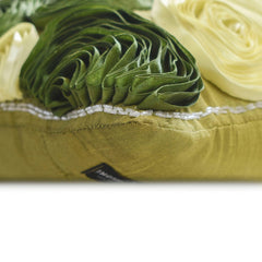 Vintage Olive Lover - Olive Green Art Silk Decorative Euro Sham