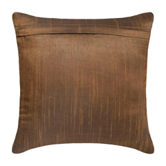 Ethnic Origins - Brown Art Silk Throw Pillow Cover