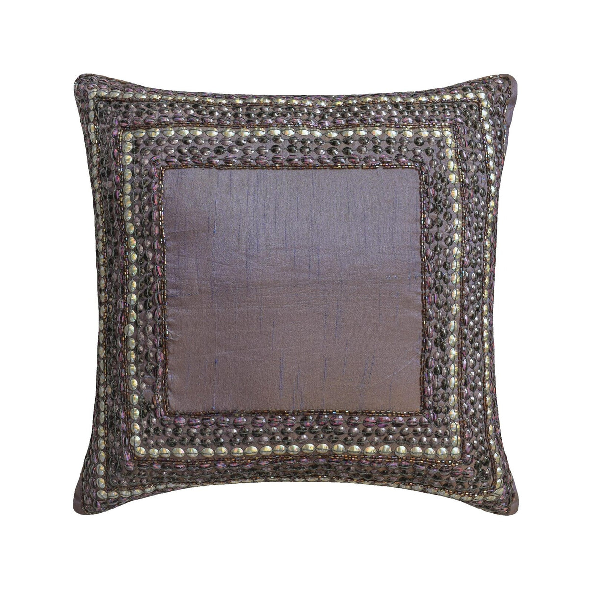 Purple Glamor - Purple Art Silk Decorative Euro Sham